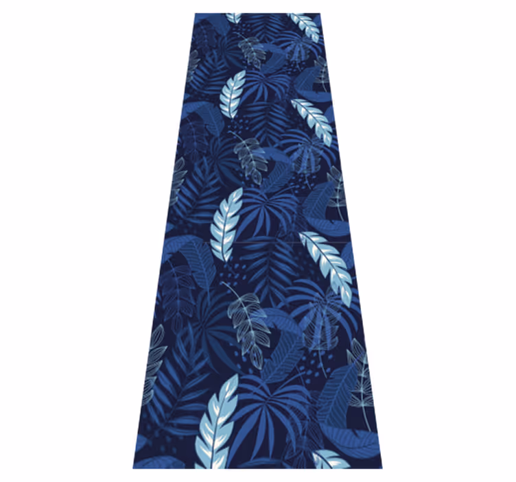 Bedroom vinyl carpet in blue maranta and panther - TenStickers