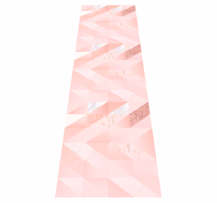 Bedroom vinyl carpet with playful pink geometric design - TenStickers