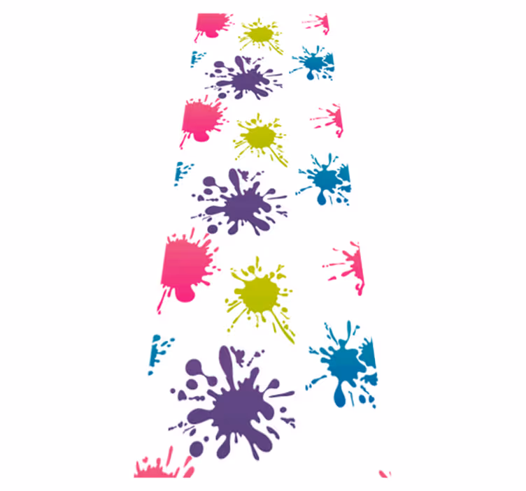Bedroom vinyl carpet in vibrant multicolor splash - TenStickers
