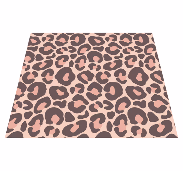 Pink leopard print bedroom vinyl carpet - TenStickers
