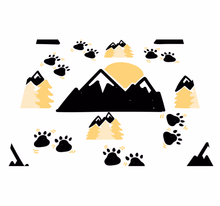 Bedroom vinyl carpet footprints on white background - TenStickers