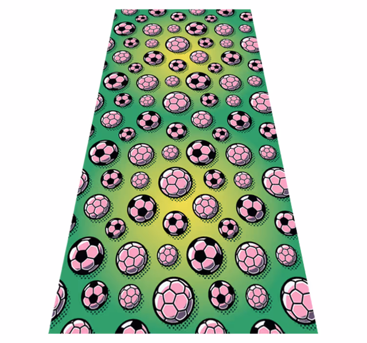 Bedroom vinyl carpet with gradient soccer field design - TenStickers