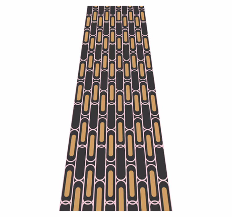 Bedroom vinyl carpet in brown and pink stripes - TenStickers