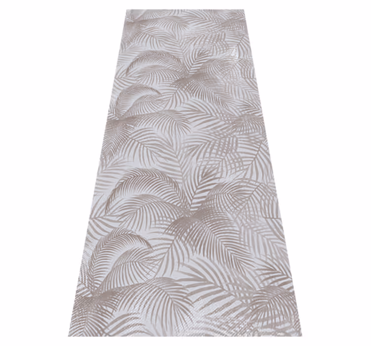 Gray 80's elegant botanical bedroom vinyl carpet - TenStickers