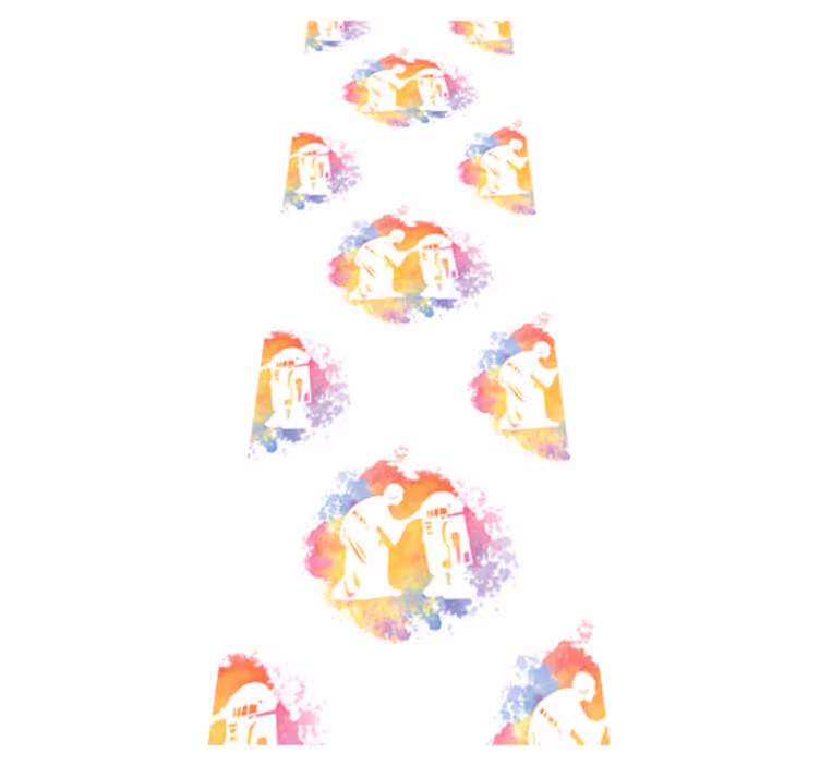 Bedroom vinyl carpet cosmic girl vibrant collage - TenStickers