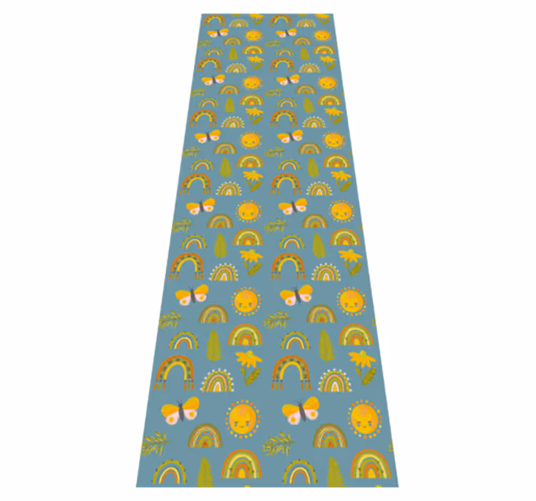 Bedroom vinyl carpet with messy thick hand-drawn pattern - TenStickers