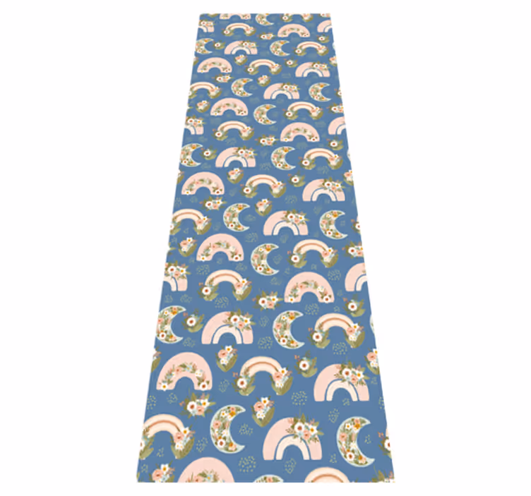 Children's spring rainbow and flower bedroom vinyl carpet - TenStickers