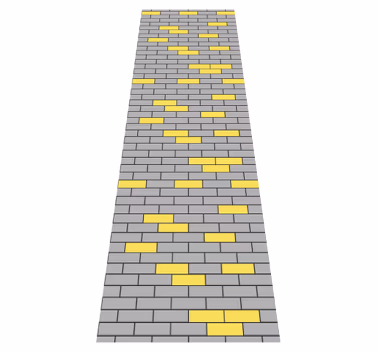 Bedroom vinyl carpet in brick pantone pattern - TenStickers