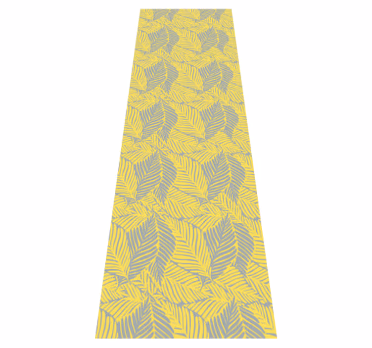 Bedroom vinyl carpet in pantone tropical leaves - TenStickers