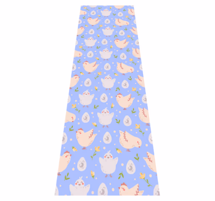 Bedroom vinyl carpet with chicken characters for kids - TenStickers