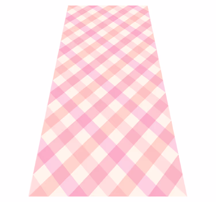 Bedroom vinyl carpet in pink checked pattern - TenStickers