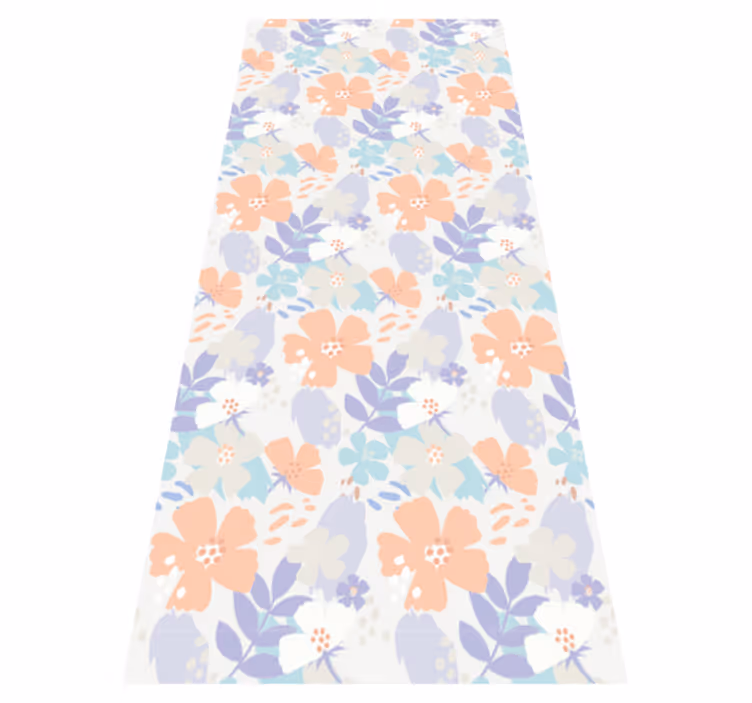 Bedroom vinyl carpet with original nordic flowers - TenStickers