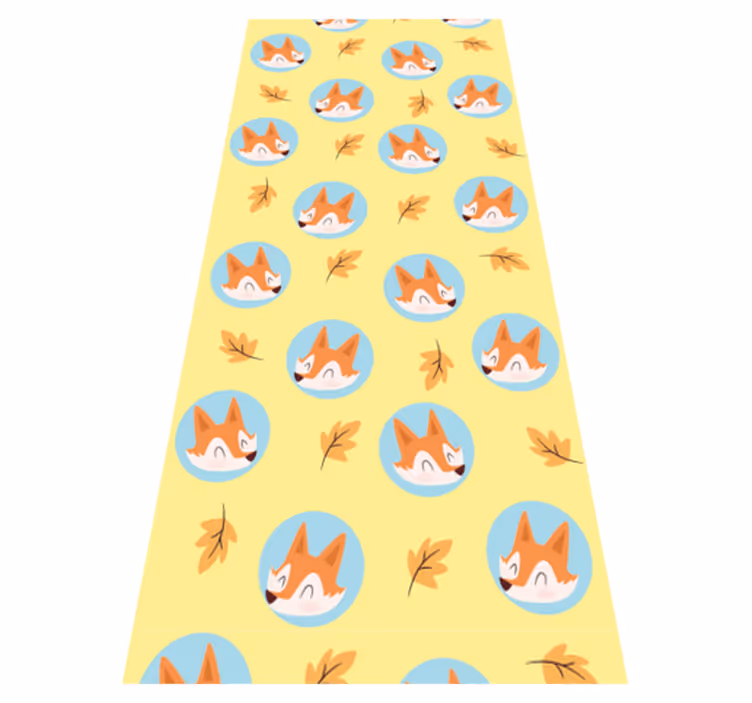 Bedroom vinyl carpet with nordic style foxes - TenStickers