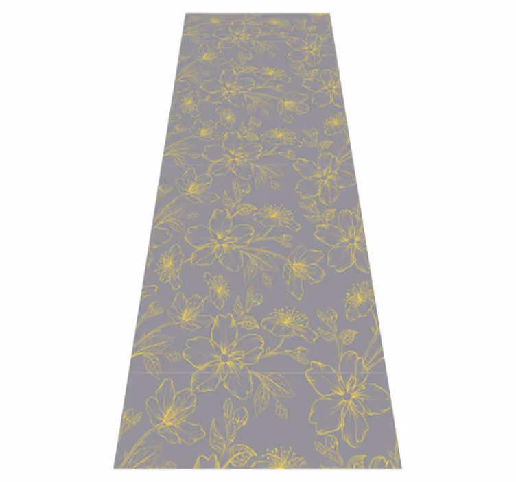 Bedroom vinyl carpet in pantone floral design - TenStickers