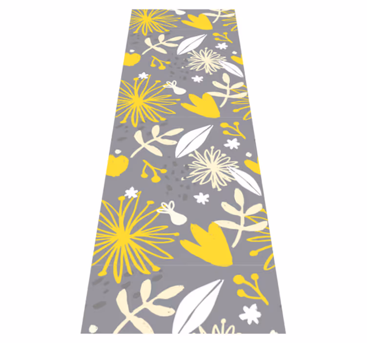 Bedroom vinyl carpet in pantone vintage floral - TenStickers