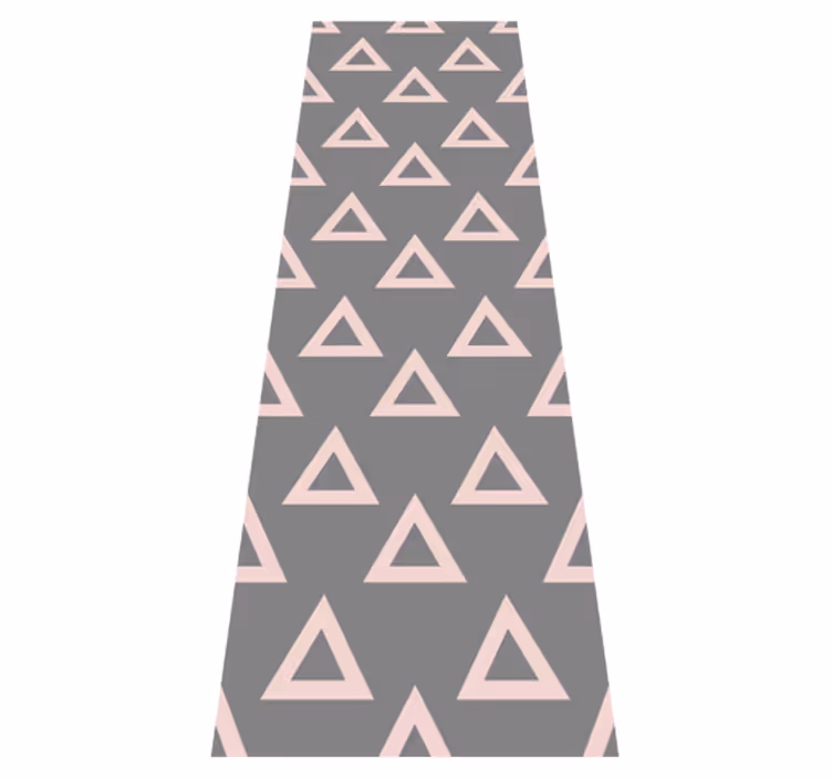 Bedroom vinyl carpet in pink and grey triangles - TenStickers