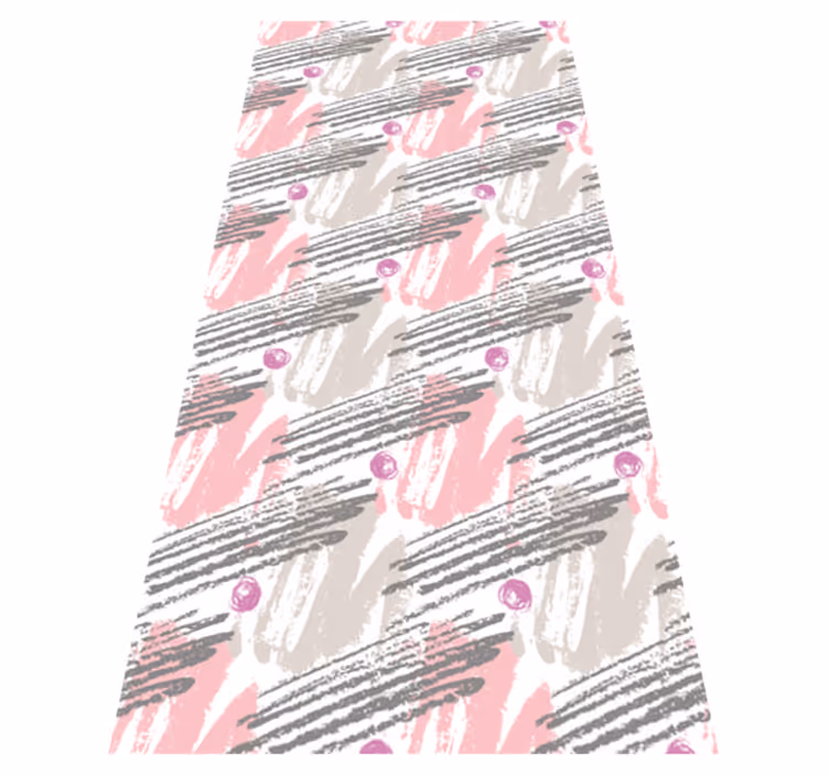 Bedroom vinyl carpet in pink and grey strokes - TenStickers