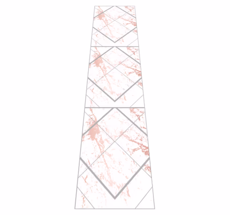 Bedroom vinyl carpet in pink and grey marble outline - TenStickers