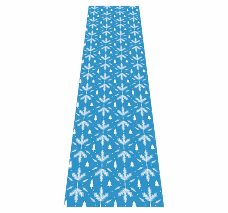 Bedroom vinyl carpet in nordic folk blue - TenStickers