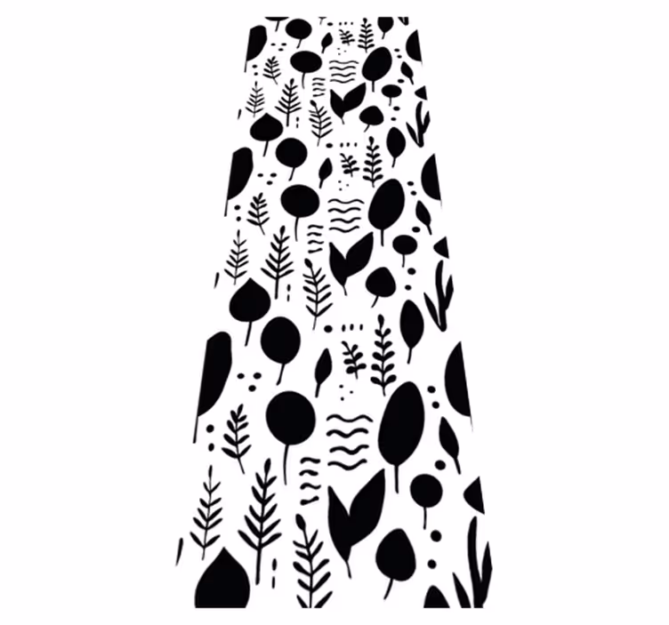 Bedroom vinyl carpet with black and white nature images - TenStickers