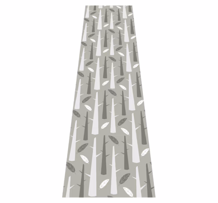 Bedroom vinyl carpet nordic gray branches design - TenStickers