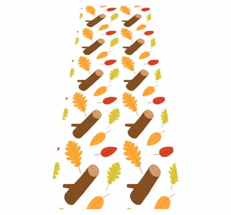 Bedroom vinyl carpet with multicolored trees - TenStickers