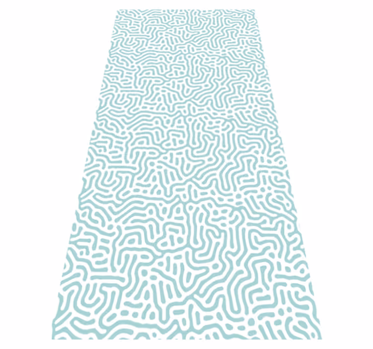 Bedroom vinyl carpet with green and white nature design - TenStickers