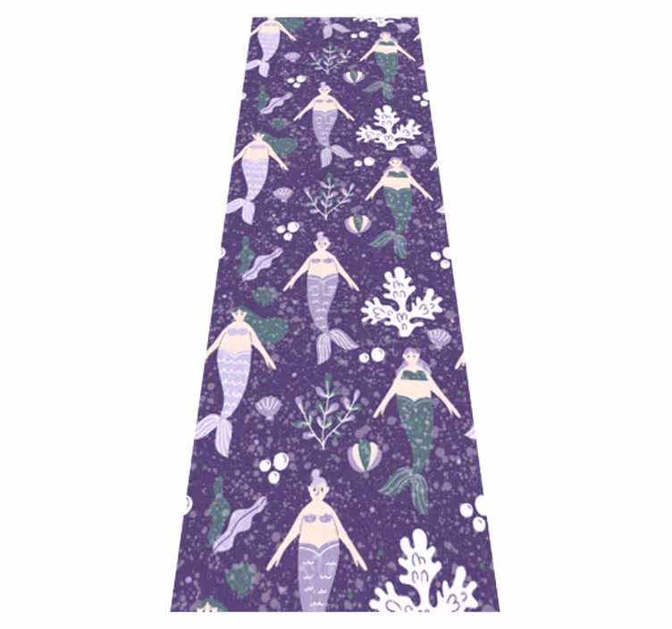 Bedroom vinyl carpet mermaid splash design - TenStickers