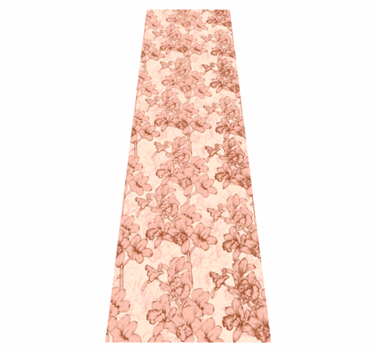 Bedroom vinyl carpet with vintage 3d flowers - TenStickers