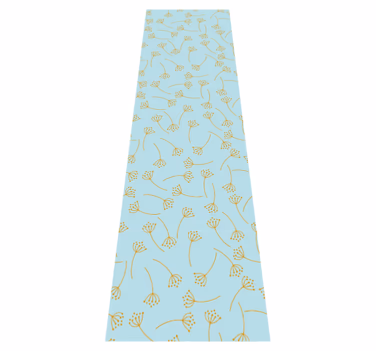 Bedroom vinyl carpet blue nordic plants design - TenStickers