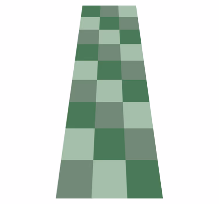 Bedroom vinyl carpet in green tile tones - TenStickers