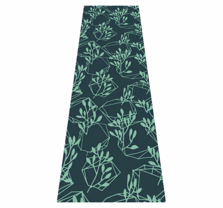 Bedroom vinyl carpet with green vintage plants - TenStickers