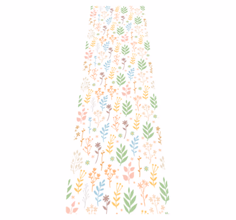Bedroom vinyl carpet with simple symbols on white - TenStickers