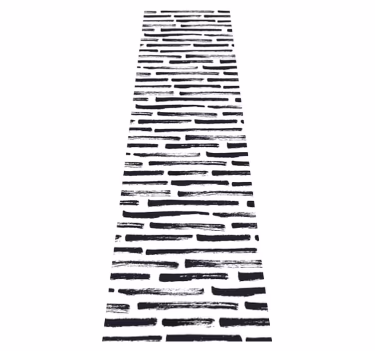 Bedroom vinyl carpet vintage black lines on white - TenStickers