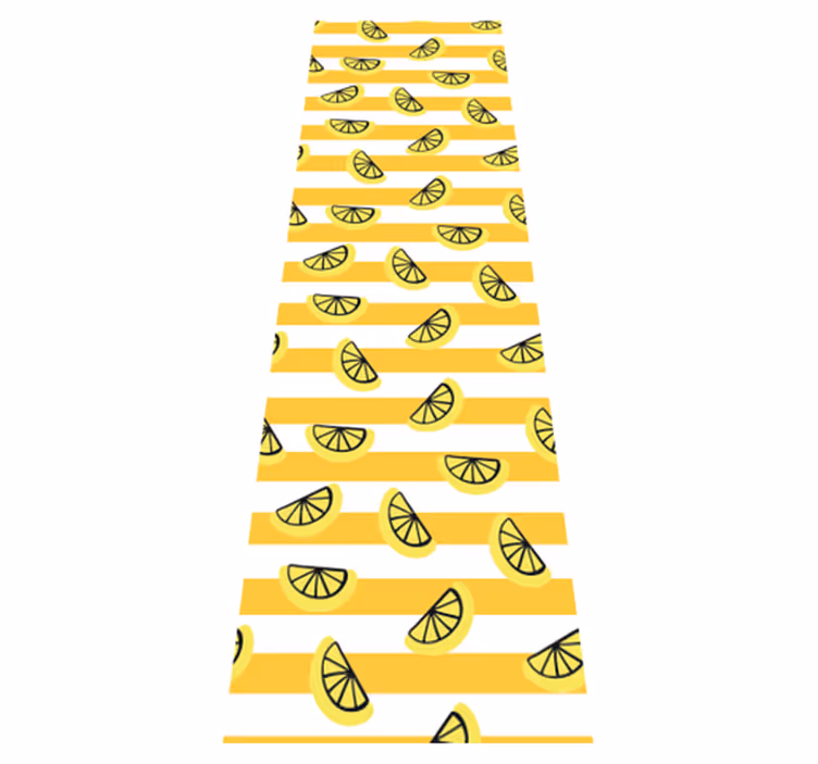 Bedroom vinyl carpet with lemon motif design - TenStickers