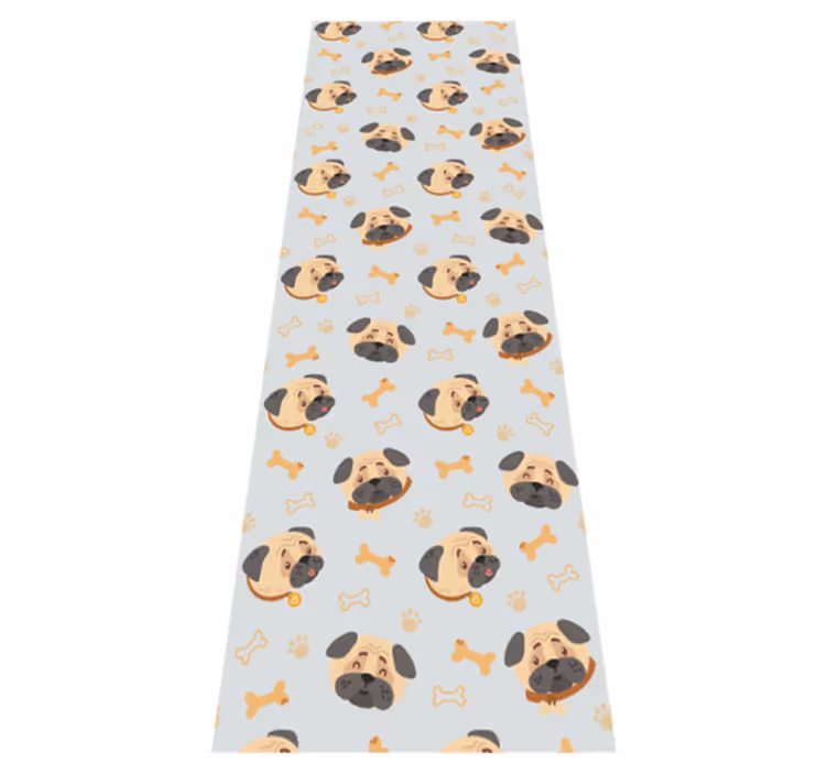 Bedroom vinyl carpet with british bulldog puppies pattern - TenStickers