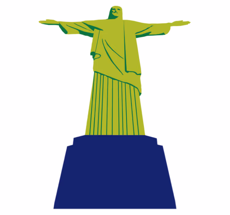 Bedroom vinyl carpet christ the redeemer - TenStickers