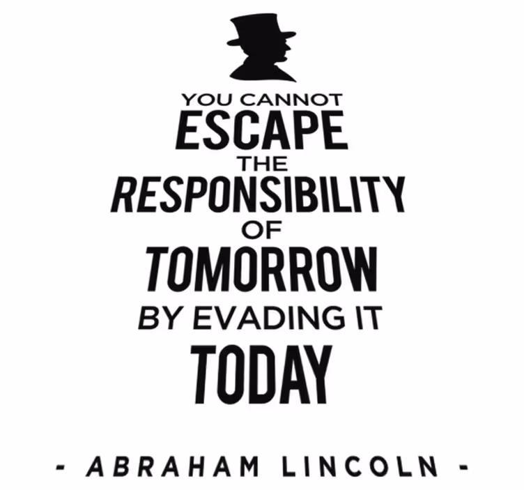 Bedroom vinyl carpet with abraham lincoln's duty - TenStickers