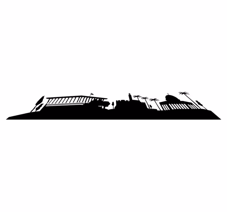 Bedroom vinyl carpet jerusalem skyline design - TenStickers