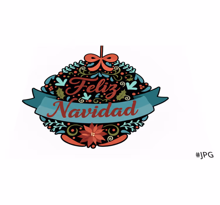 Feliz navidad bedroom vinyl carpet - TenStickers