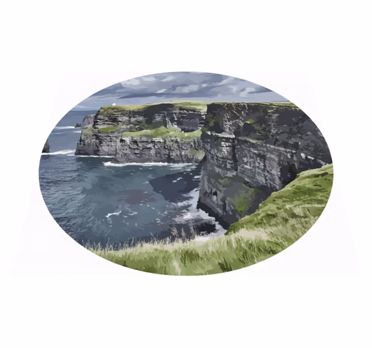 Bedroom vinyl carpet irish cliffs design - TenStickers