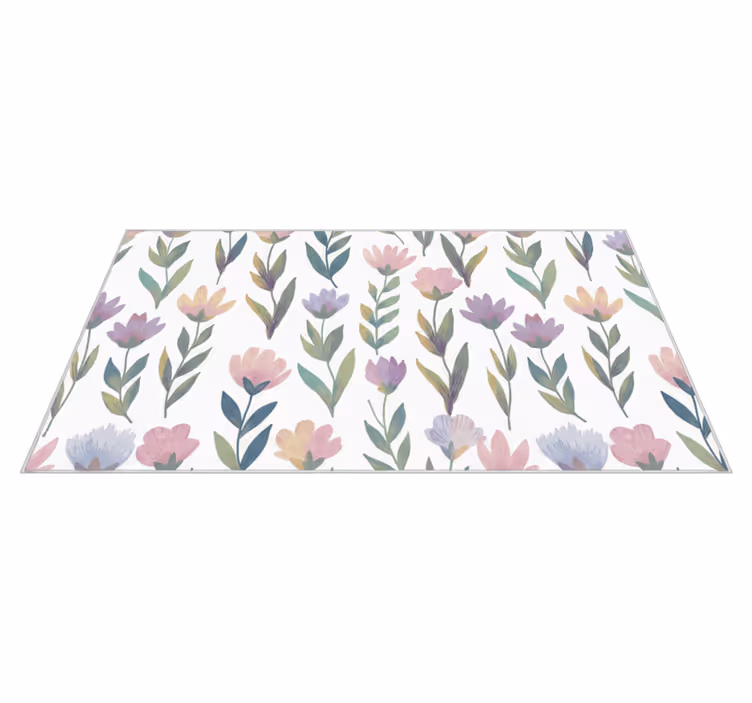 Bedroom vinyl carpet nordic style floral wall decal - TenStickers