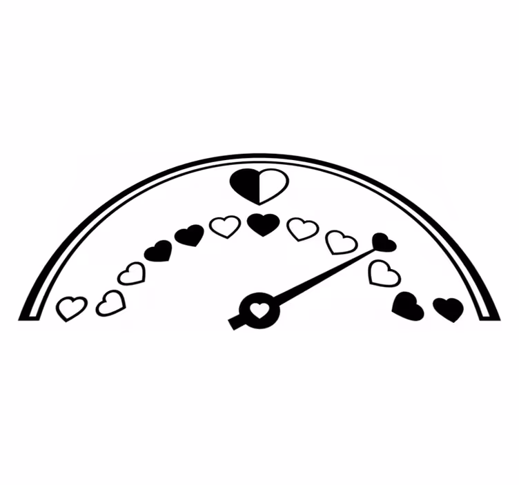 Bedroom vinyl carpet love gauge headboard sticker - TenStickers