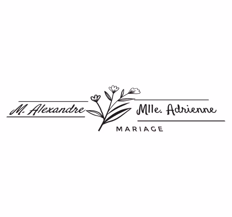 Bedroom vinyl carpet marriage wall decor - TenStickers