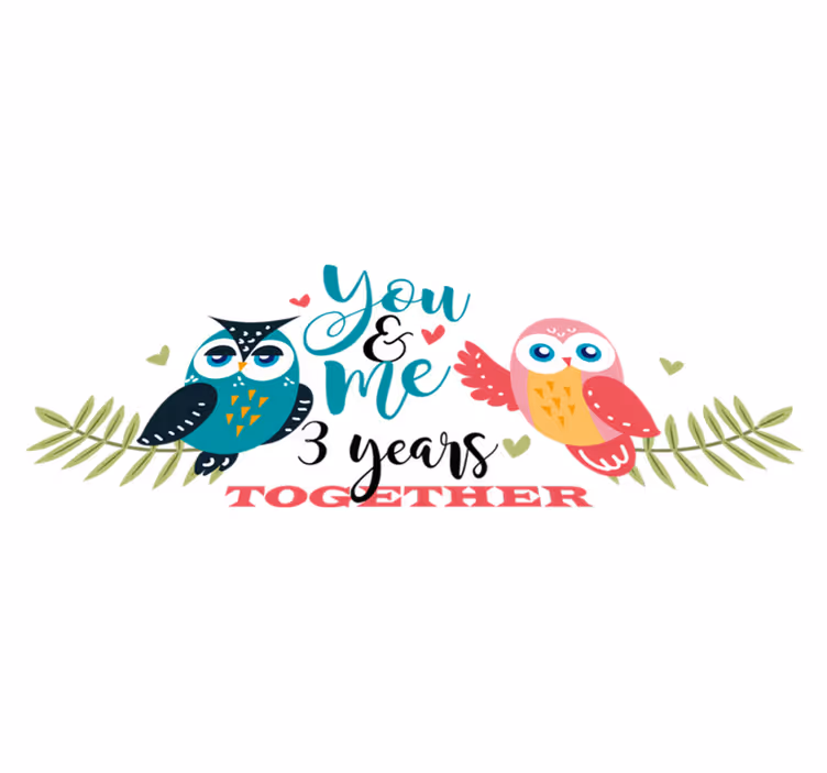 Gufos + years of partnership bedroom vinyl carpet - TenStickers