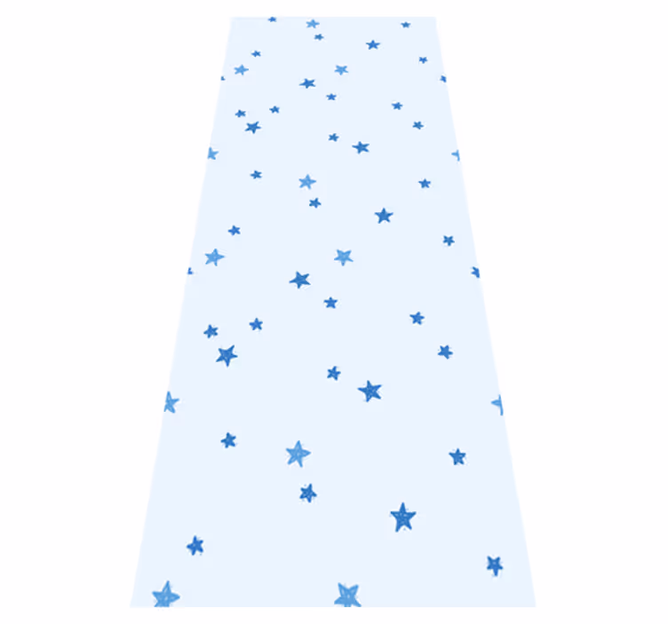 Nordic vinyl carpet in pastel blue star pattern - TenStickers