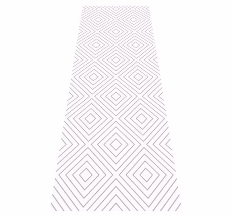 Nordic vinyl carpet in white with gray squares - TenStickers