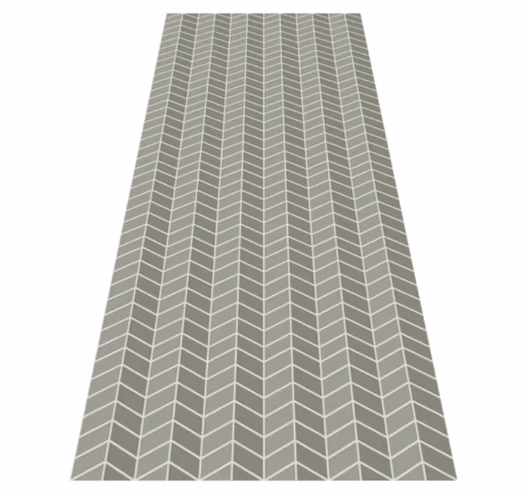 Nordic vinyl carpet in scandinavian pastel green stripes - TenStickers