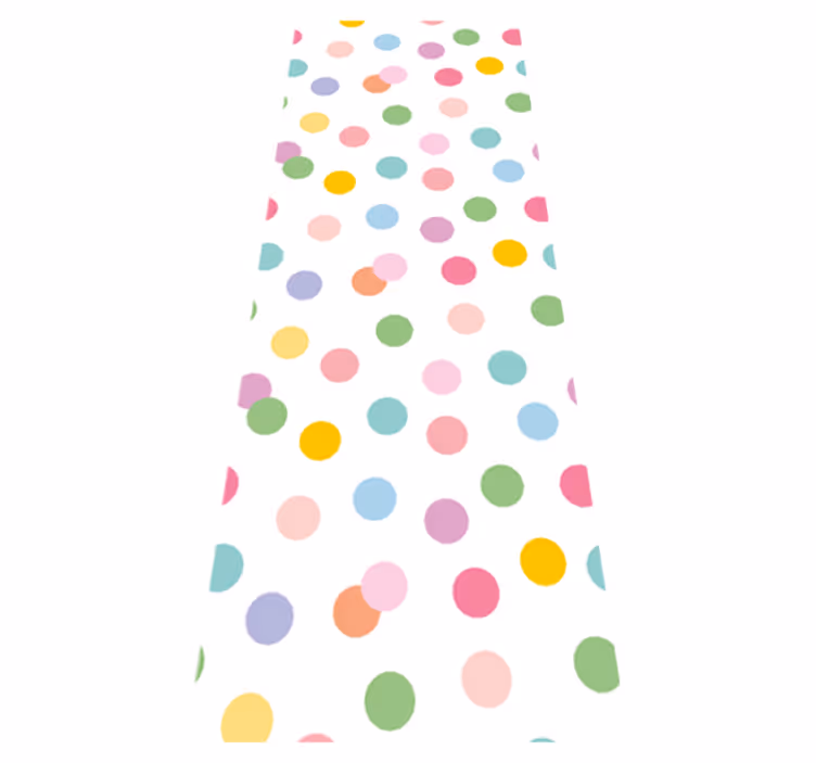 Nordic vinyl carpet with colorful painted dots - TenStickers