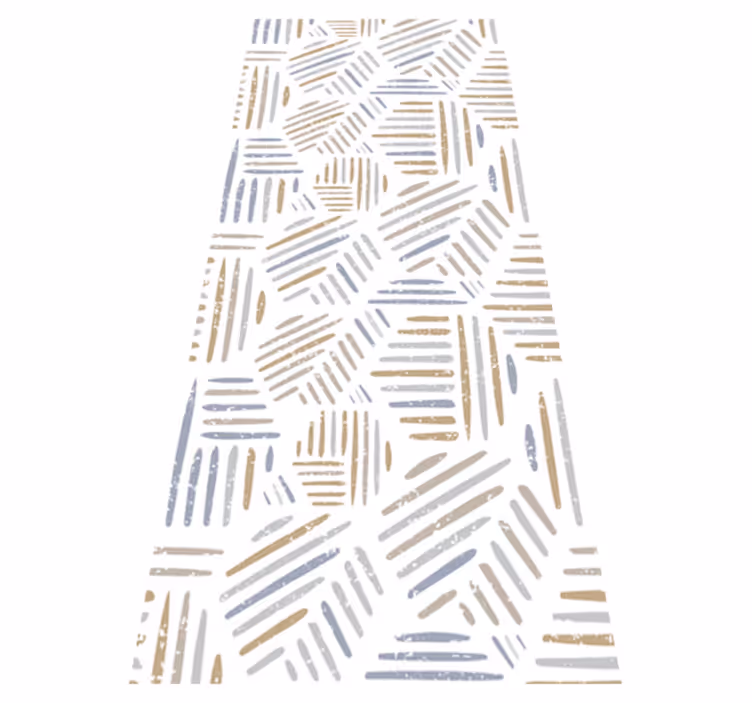 Nordic vinyl carpet with pastel striped trio - TenStickers
